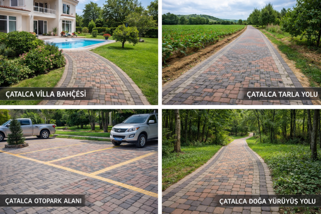 Çatalca da Kilitli Parke Taşları Uygulaması